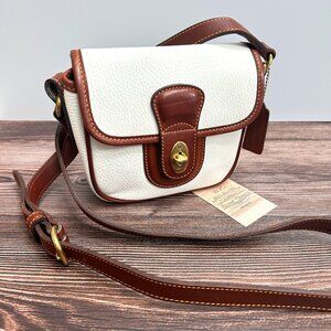 Vintage Coach Sheridan Durham Mini Bag 4211 - Bone and Tan Leather - Crossbody